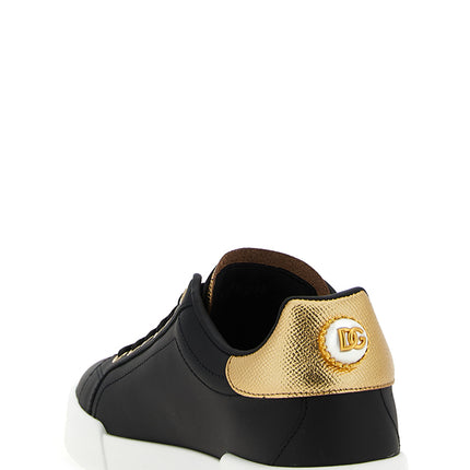 Dolce & Gabbana Black Calfskin Sneakers
