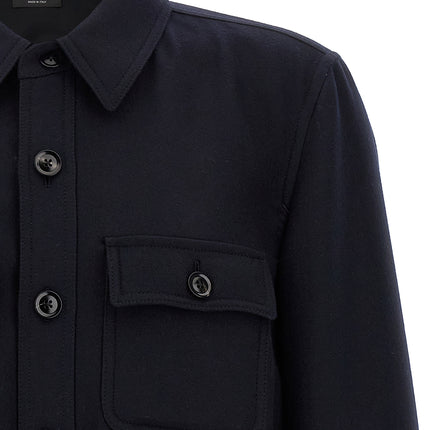 Tom Ford Blue Wool Blouse