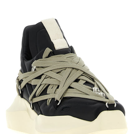 Rick Owens Black Calfskin Athletic Sneakers