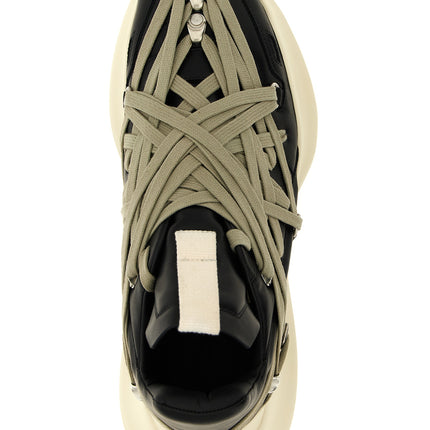 Rick Owens Black Calfskin Athletic Sneakers