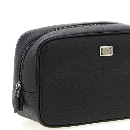 Dolce & Gabbana Black Calfskin Leather Wallet
