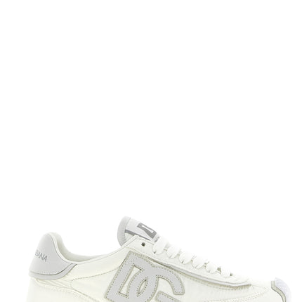 Dolce & Gabbana White Polyester Athletic Sneakers