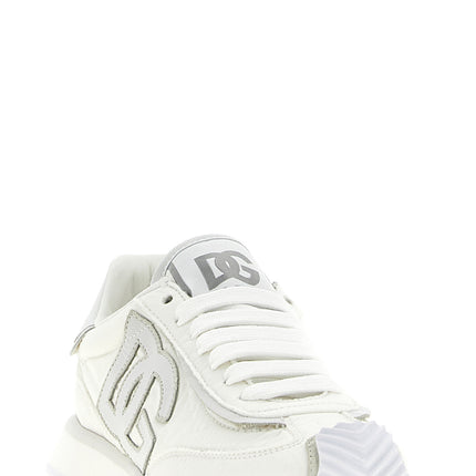 Dolce & Gabbana White Polyester Athletic Sneakers