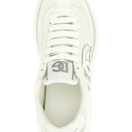 Dolce & Gabbana White Polyester Athletic Sneakers