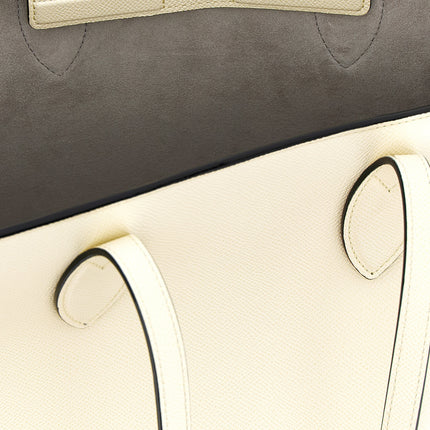 Valextra White Calfskin Tote Bag