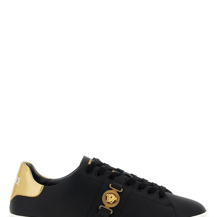 Versace Black Nylon Low Top Sneakers