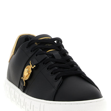 Versace Black Nylon Low Top Sneakers
