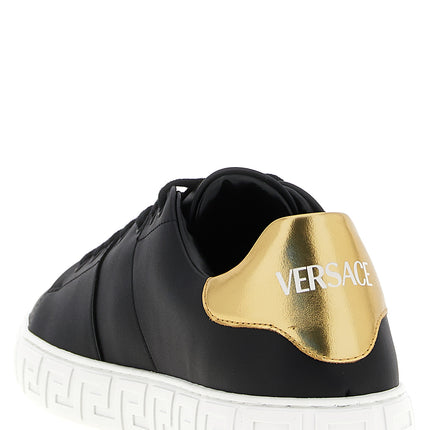 Versace Black Nylon Low Top Sneakers