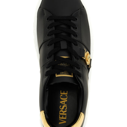 Versace Black Nylon Low Top Sneakers