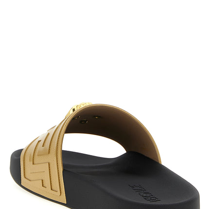 Versace Gold Glass Slides
