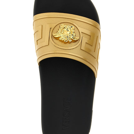 Versace Gold Glass Slides