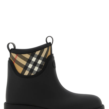 Burberry Black Rubber Ankle Boots