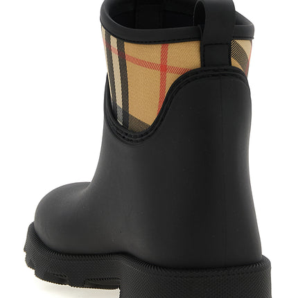 Burberry Black Rubber Ankle Boots