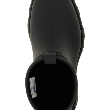Burberry Black Rubber Ankle Boots