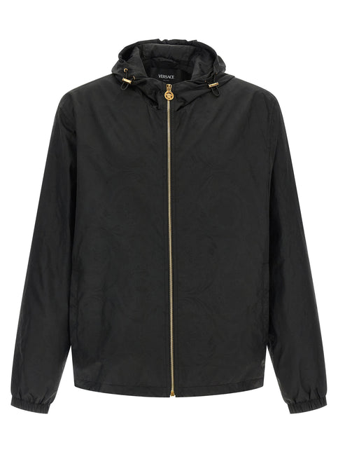 Versace Black Nylon Shell Jacket