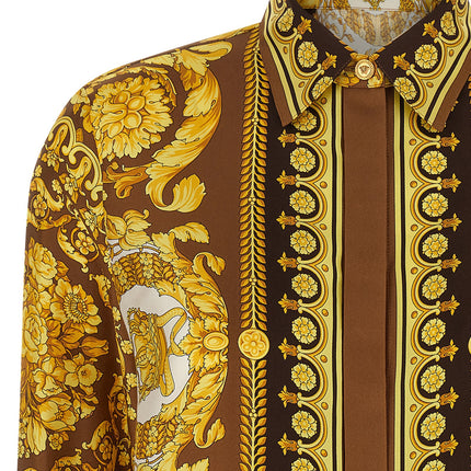 Versace Gold Silk Blouse