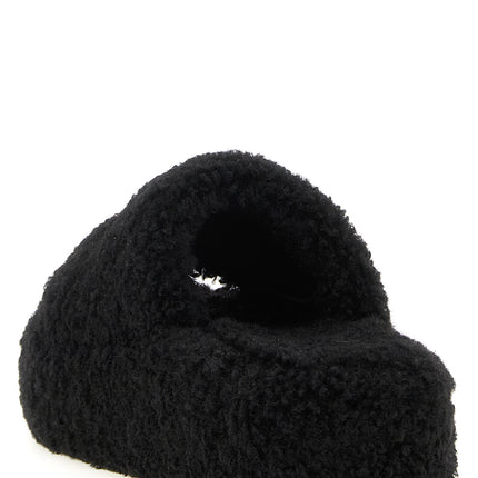 Balenciaga Black Polyester Slides