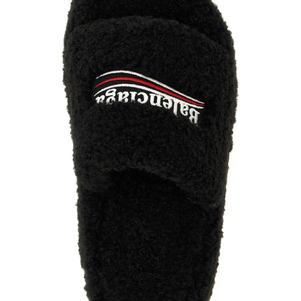 Balenciaga Black Polyester Slides