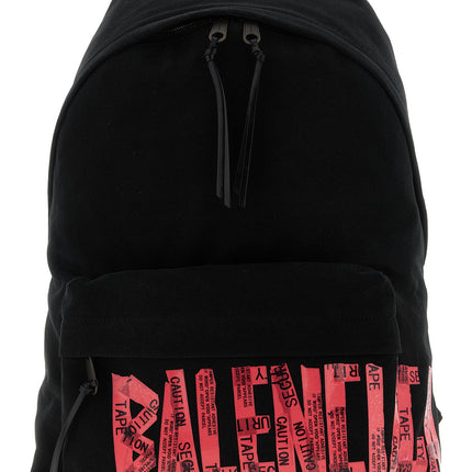 Balenciaga Black Cotton Backpack