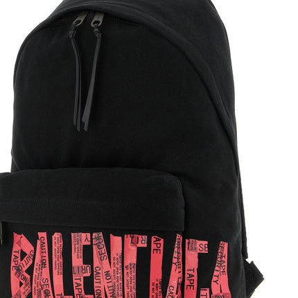 Balenciaga Black Cotton Backpack