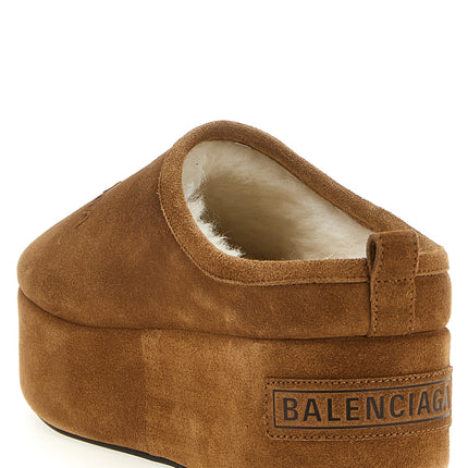 Balenciaga Brown Calfskin Mules