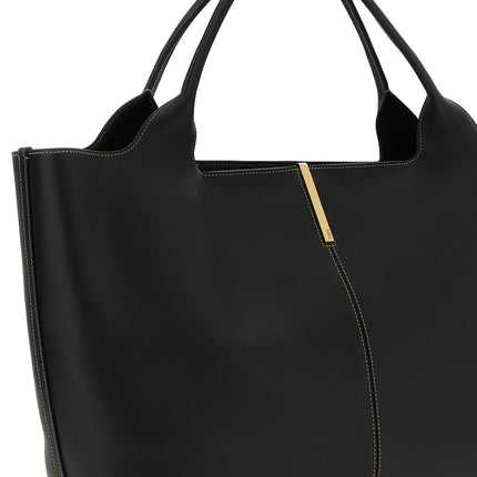 Tod's Black Calfskin Tote Bag