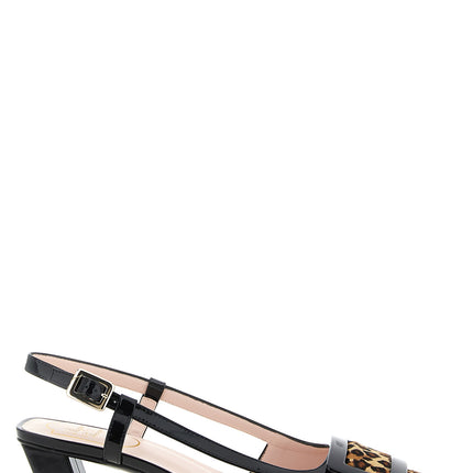 Roger Vivier Multicolor Calfskin Mid Heel Pumps