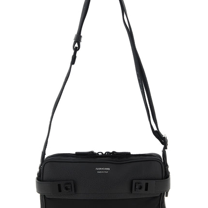 Ferragamo Black Fabric Crossbody Bag