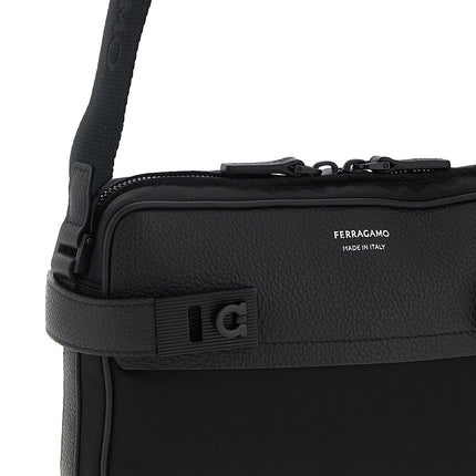 Ferragamo Black Fabric Crossbody Bag