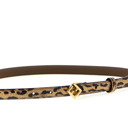 Fendi Multicolor Velvet Leather Regular Belt