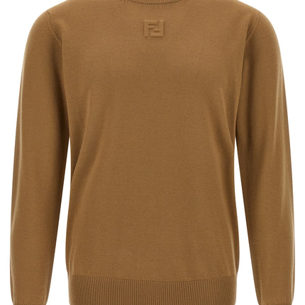 Fendi Beige Virgin Wool Cardigan