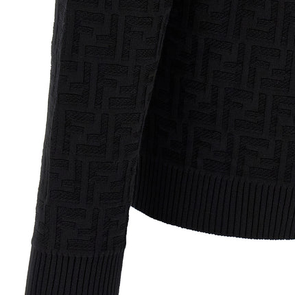 Fendi Black Cotton Cardigan