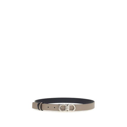 Ferragamo Gray Calf Leather Bos Taurus Regular Belt