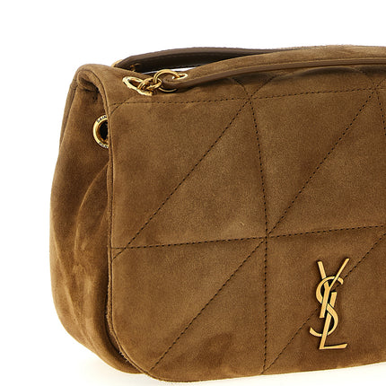 Saint Laurent Beige Calfskin Shoulder Bag