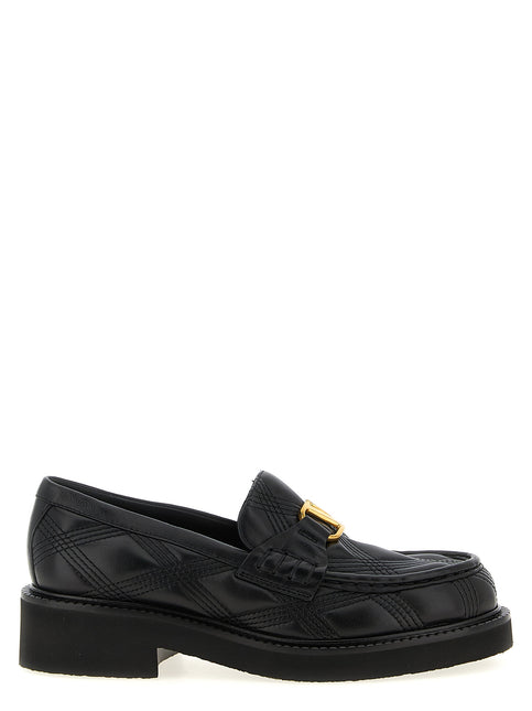 Valentino Garavani Black Lamb Leather Slip-On Loafers
