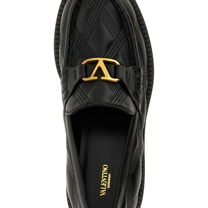Valentino Garavani Black Lamb Leather Slip-On Loafers