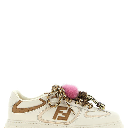 Fendi Multicolor Calfskin Platform Sneakers