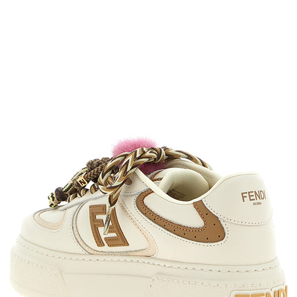 Fendi Multicolor Calfskin Platform Sneakers