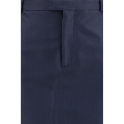 Gucci Blue Silk Skirt
