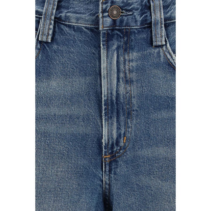 Agolde Blue Cotton Relaxed Fit Jeans