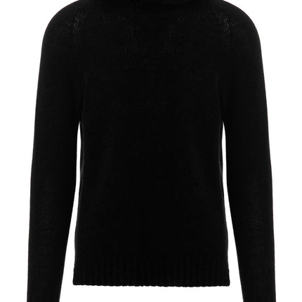 MA'RY'YA Black Virgin Wool Cardigan