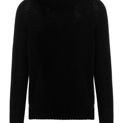 MA'RY'YA Black Virgin Wool Cardigan