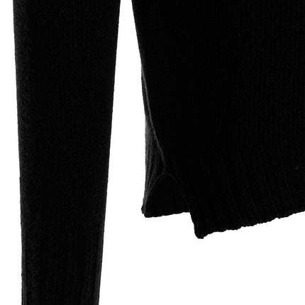 MA'RY'YA Black Virgin Wool Cardigan