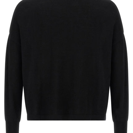 MA'RY'YA Black Virgin Wool Cardigan