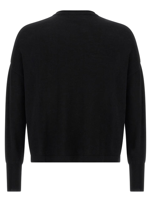 MA'RY'YA Black Virgin Wool Cardigan