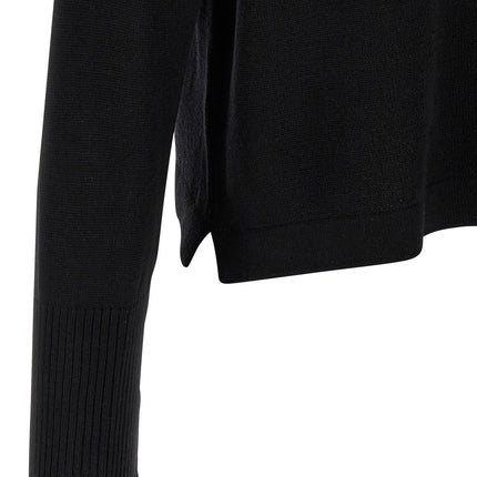 MA'RY'YA Black Virgin Wool Cardigan