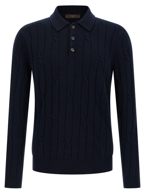 ZANONE Blue Virgin Wool Polo Shirt