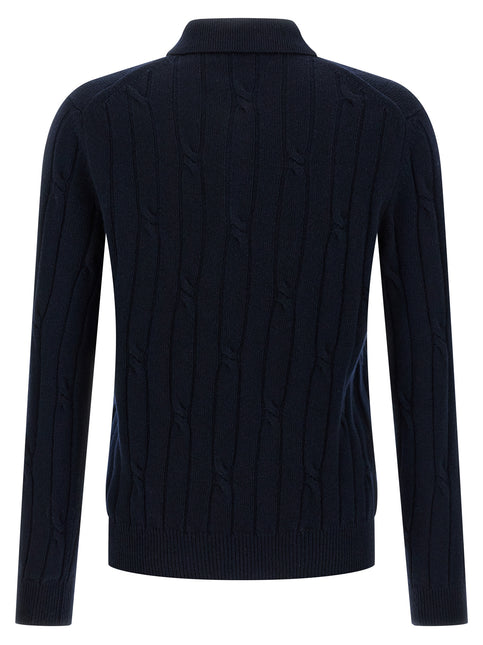 ZANONE Blue Virgin Wool Polo Shirt