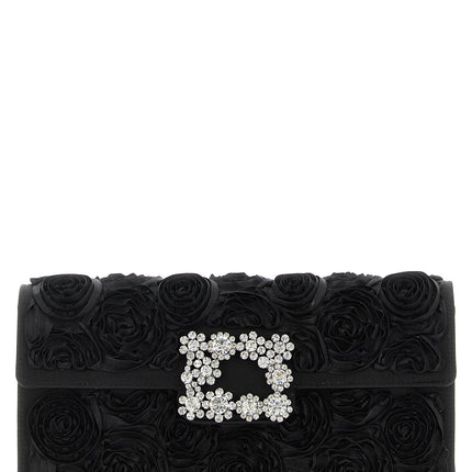 Roger Vivier Black Viscose Clutch Bag