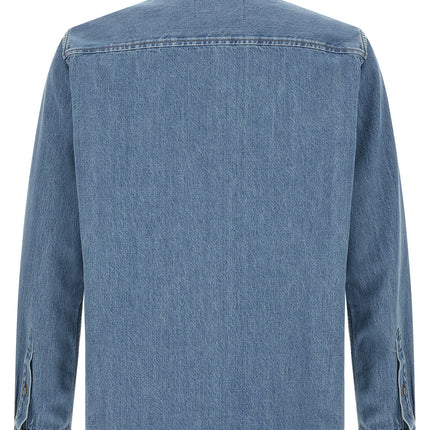 Ami Paris Blue Cotton Blouse